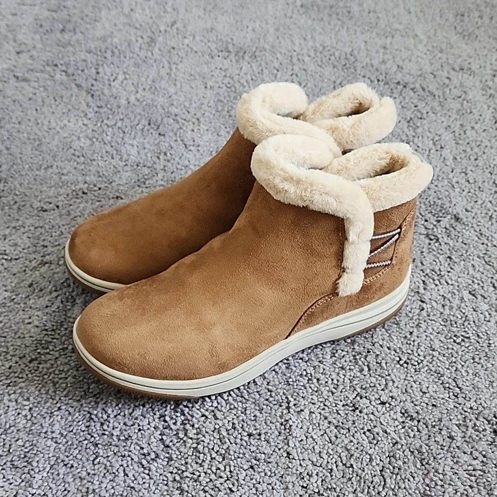 Clarks Fur Ankle Boots - Picture 4 of 5